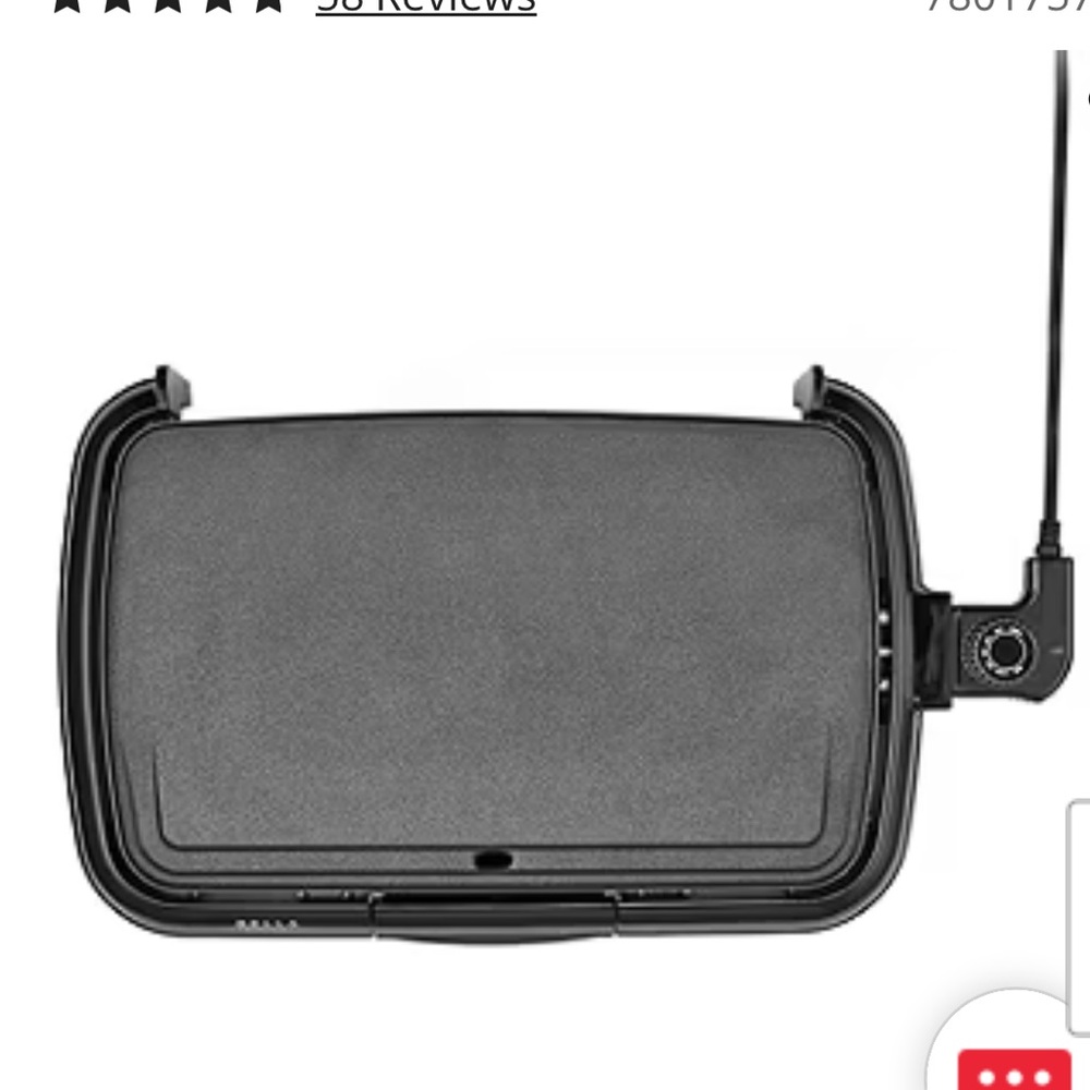 Bella Classic breakfast griddle set burgers turkey plug-in electric - Picture 2 of 4